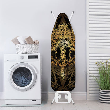 Golden Spiritual Dragonfly Print Ironing Board Cover