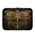 Golden Spiritual Dragonfly Print Laptop Sleeve