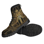 Golden Spiritual Dragonfly Print Backpack