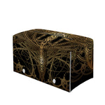 Golden Spiritual Dragonfly Print Leather Tissue Box Cover
