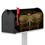 Golden Spiritual Dragonfly Print Mailbox Cover
