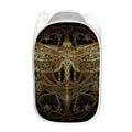 Golden Spiritual Dragonfly Print Mesh Laundry Hamper