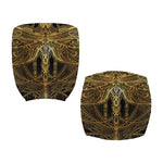 Golden Spiritual Dragonfly Print Office Chair Cover
