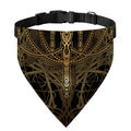 Golden Spiritual Dragonfly Print Over The Collar Dog Bandana