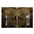 Golden Spiritual Dragonfly Print Placemat
