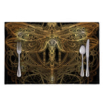 Golden Spiritual Dragonfly Print Placemat