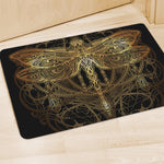 Golden Spiritual Dragonfly Print Polyester Doormat