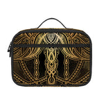 Golden Spiritual Dragonfly Print Portable Lunch Bag