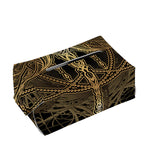 Golden Spiritual Dragonfly Print Rectangle Tissue Box Cover