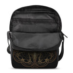 Golden Spiritual Dragonfly Print Rectangular Crossbody Bag