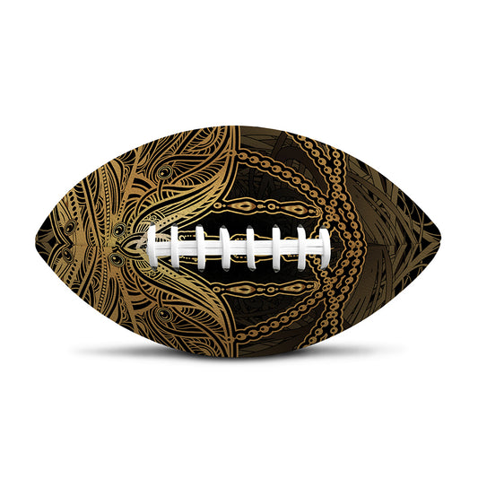 Golden Spiritual Dragonfly Print Rugby Ball