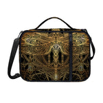 Golden Spiritual Dragonfly Print Shoulder Strap Bible Bag