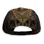 Golden Spiritual Dragonfly Print Snapback Cap