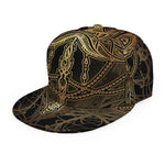 Golden Spiritual Dragonfly Print Snapback Cap