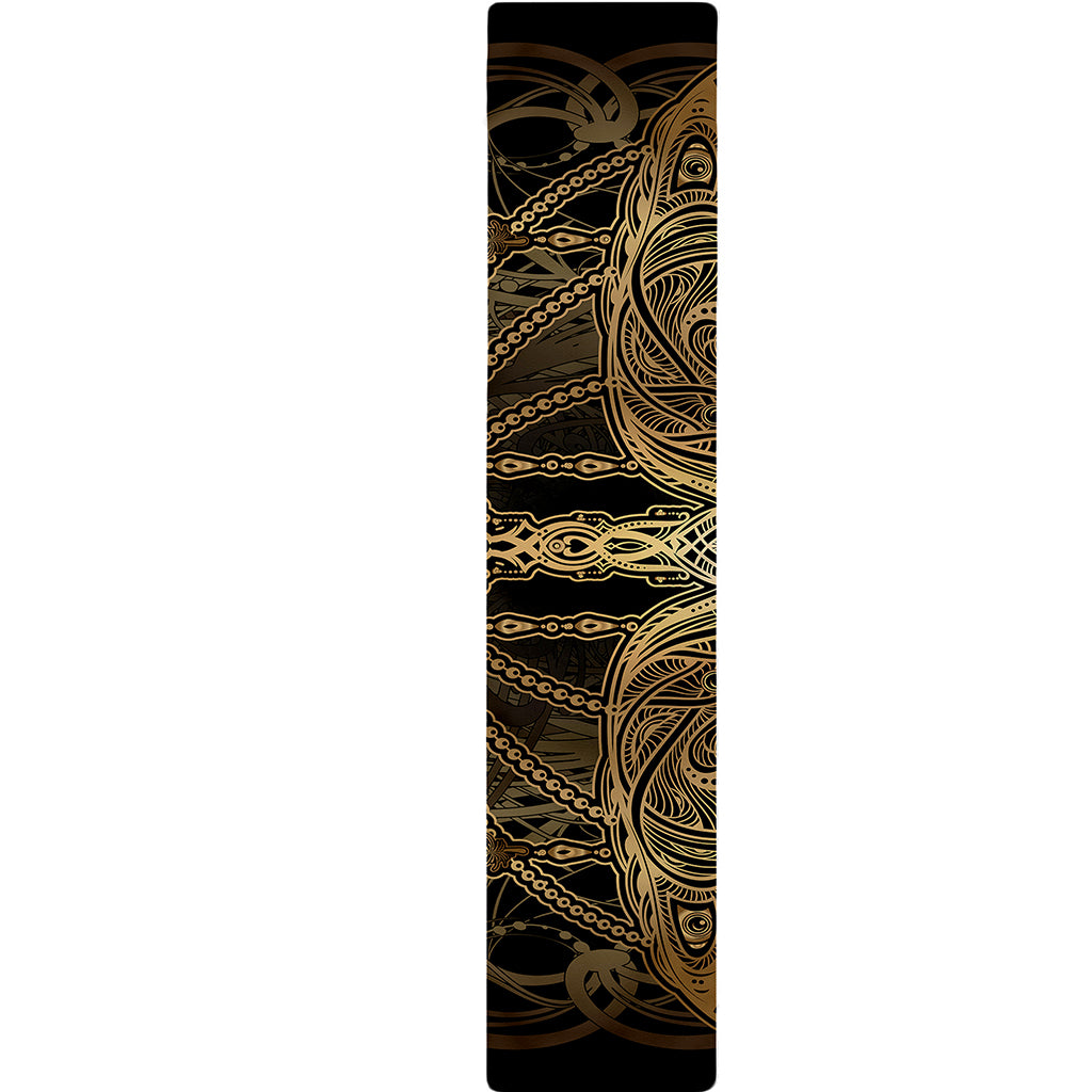 Golden Spiritual Dragonfly Print Table Runner