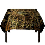 Golden Spiritual Dragonfly Print Tablecloth