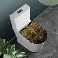 Golden Spiritual Dragonfly Print Toilet Lid Cover