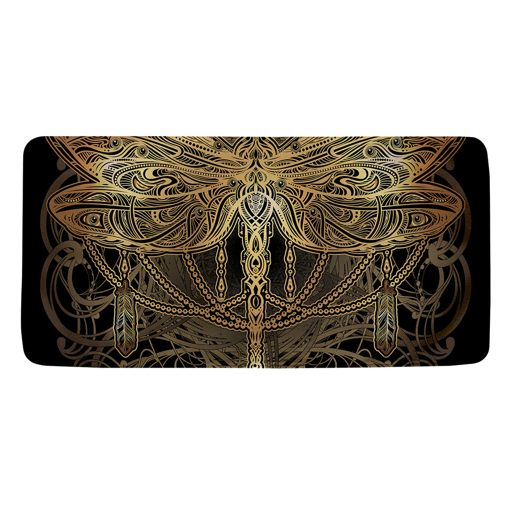 Golden Spiritual Dragonfly Print Towel