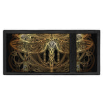 Golden Spiritual Dragonfly Print Trifold Wallet