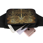 Golden Spiritual Dragonfly Print Waist Bag