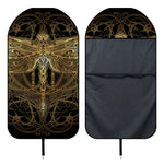 Golden Spiritual Dragonfly Print Waterproof Car Seat Cover