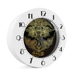Golden Spiritual Elephant Print Alarm Clock