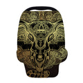 Golden Spiritual Elephant Print Baby Seat Cover