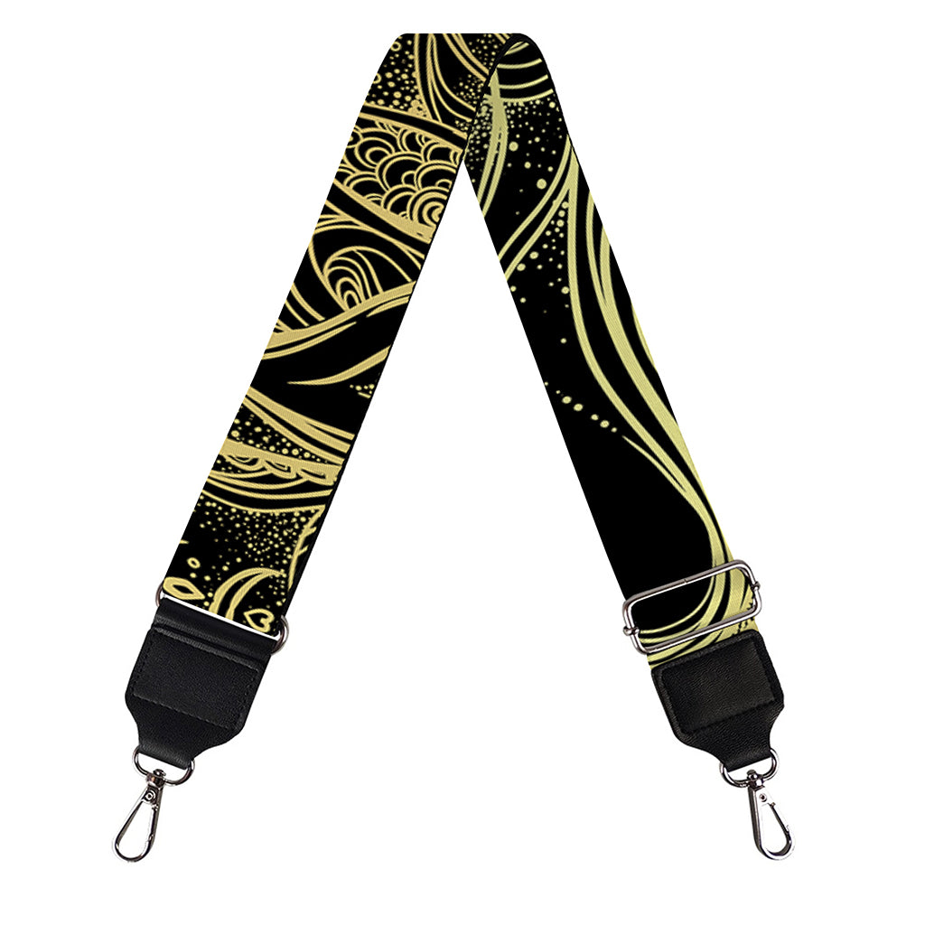 Golden Spiritual Elephant Print Bag Strap