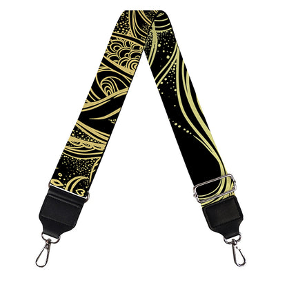 Golden Spiritual Elephant Print Bag Strap