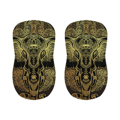 Golden Spiritual Elephant Print Bar Stool Covers