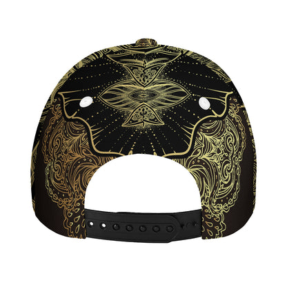 Golden Spiritual Elephant Print Baseball Cap