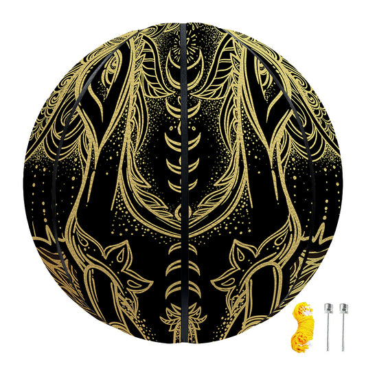 Golden Spiritual Elephant Print Basketball