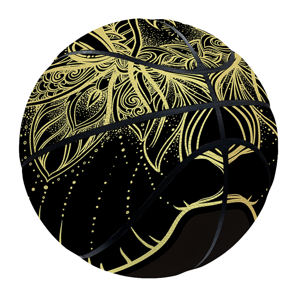Golden Spiritual Elephant Print Basketball