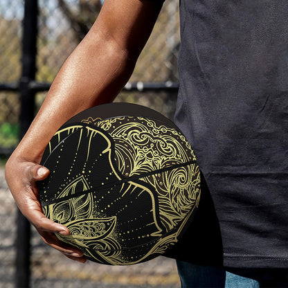Golden Spiritual Elephant Print Basketball