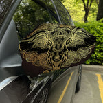 Golden Spiritual Elephant Print Car Side Mirror Covers