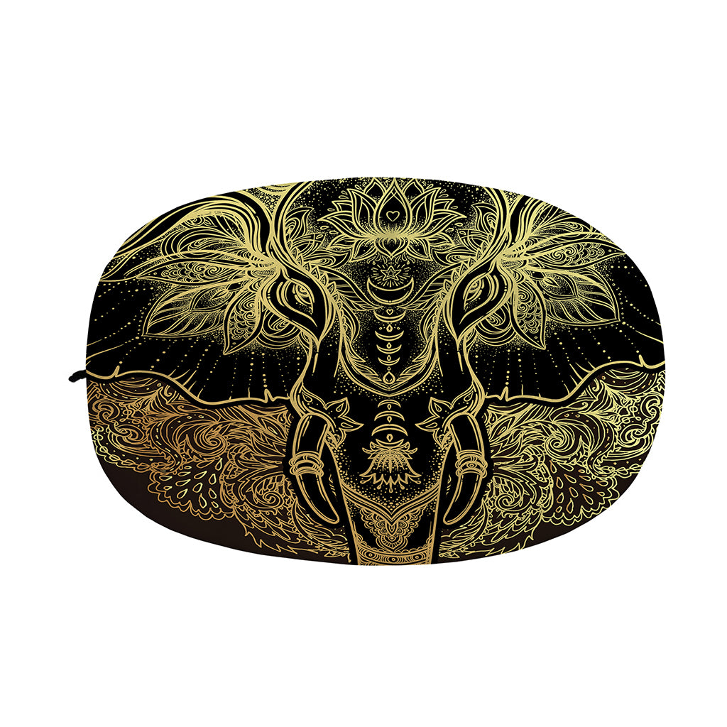 Golden Spiritual Elephant Print Car Side Mirror Covers