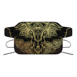 Golden Spiritual Elephant Print Car Windshield Snow Cover