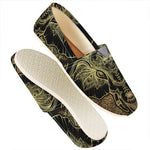 Golden Spiritual Elephant Print Casual Shoes