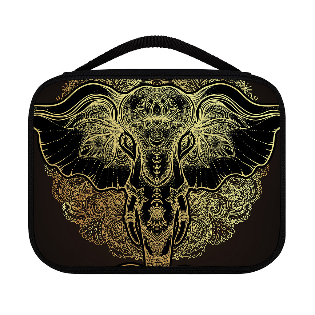 Golden Spiritual Elephant Print Classic Bible Case