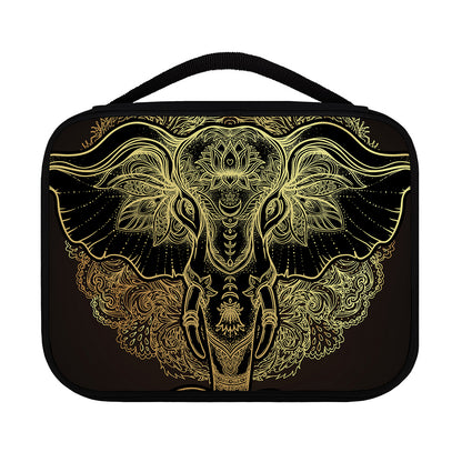 Golden Spiritual Elephant Print Classic Bible Case