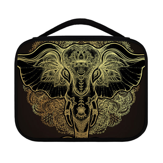 Golden Spiritual Elephant Print Classic Bible Case