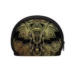 Golden Spiritual Elephant Print Coin Purse