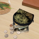 Golden Spiritual Elephant Print Coin Purse