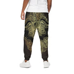 Golden Spiritual Elephant Print Cotton Pants