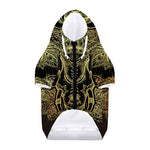Golden Spiritual Elephant Print Dog Zip Up Hoodie