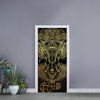 Golden Spiritual Elephant Print Door Sticker