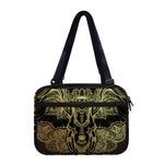 Golden Spiritual Elephant Print Double Strap Bible Bag