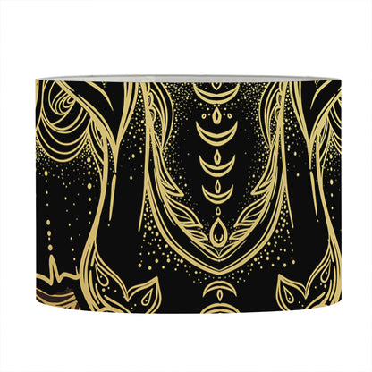 Golden Spiritual Elephant Print Drum Lamp Shade