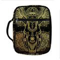Golden Spiritual Elephant Print Front Pocket Bible Bag