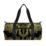 Golden Spiritual Elephant Print Gym Bag
